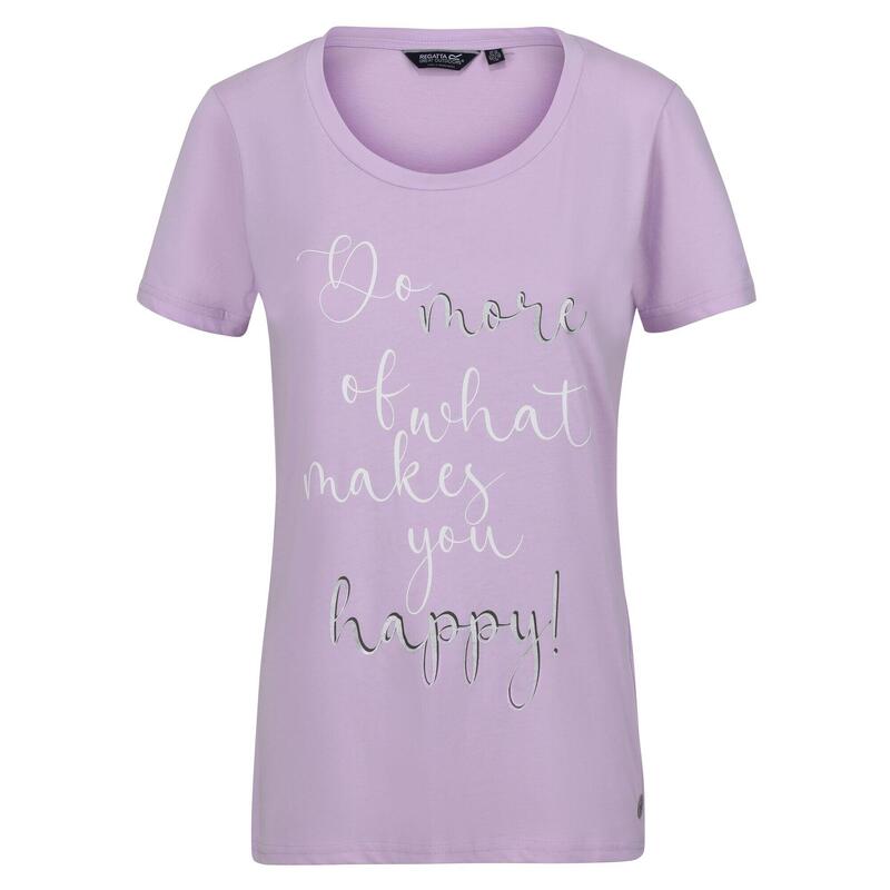 Camiseta Filandra VII Texto para Mujer Lila Pastel