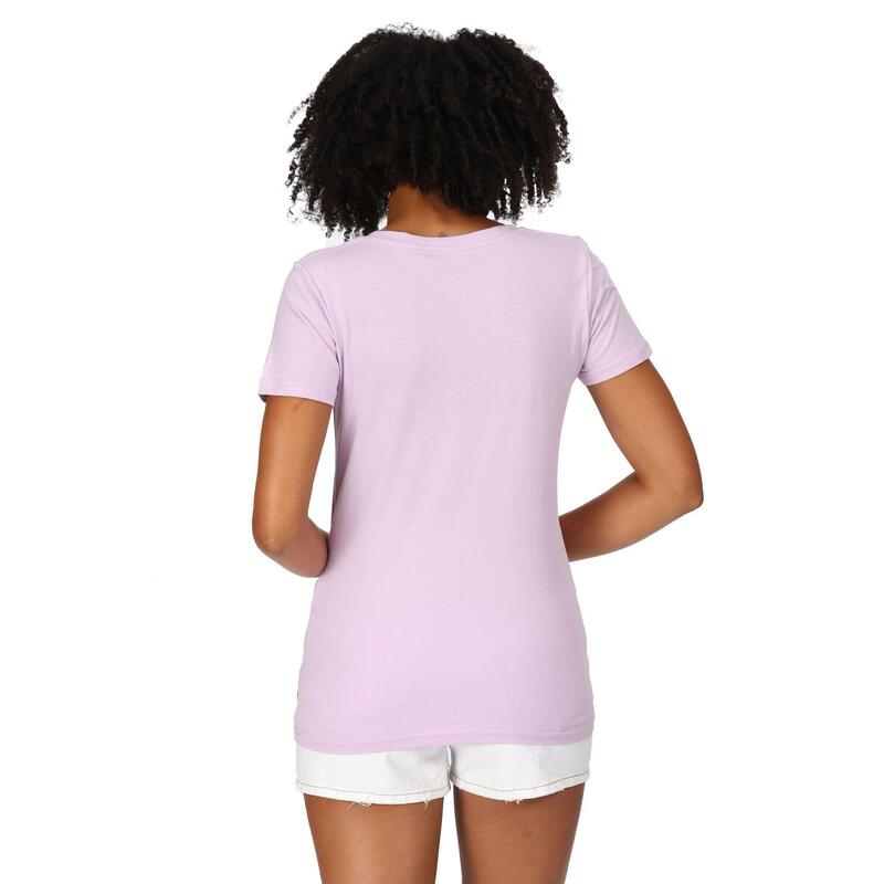 Camiseta Filandra VII Texto para Mujer Lila Pastel