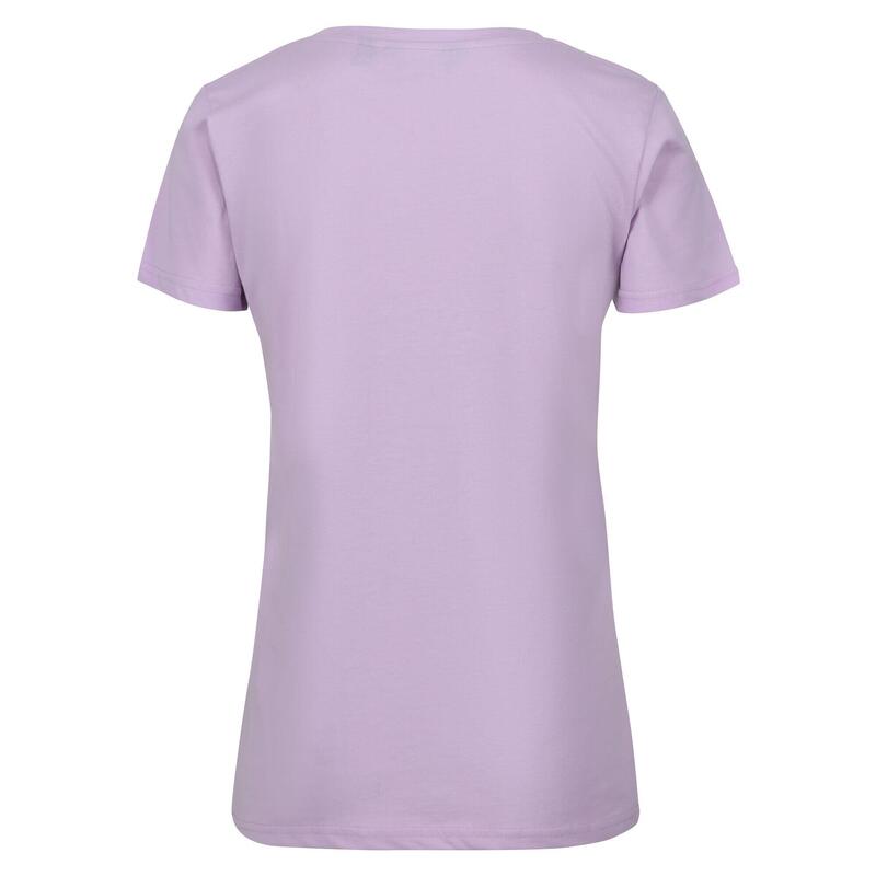 Dames Filandra VII Tekst Tshirt (Pastel Lila)