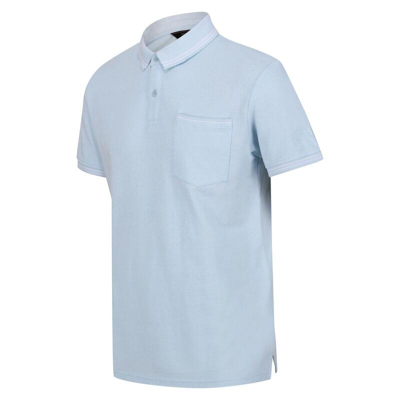 Camisa pólo de manga curta Tinston para homem Azul Frio