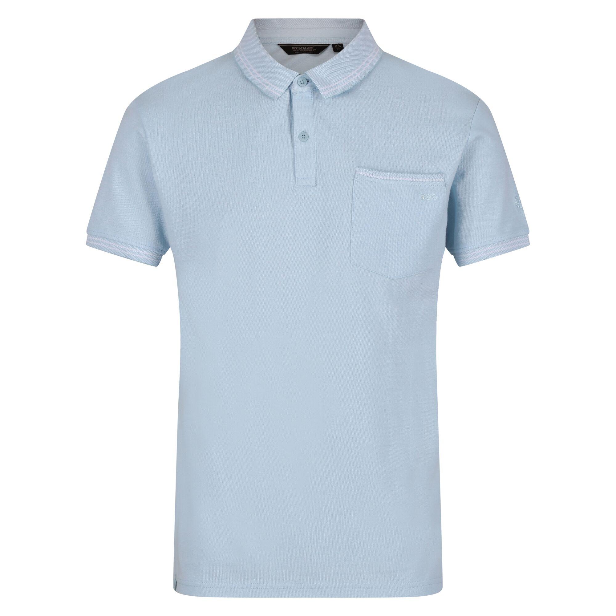 Mens Tinston ShortSleeved Polo Shirt (Cool Blue) 1/5