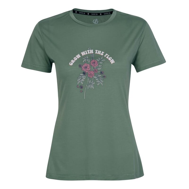 T-Shirt "Grow With The Flow" para senhora/senhora Lilypad Verde