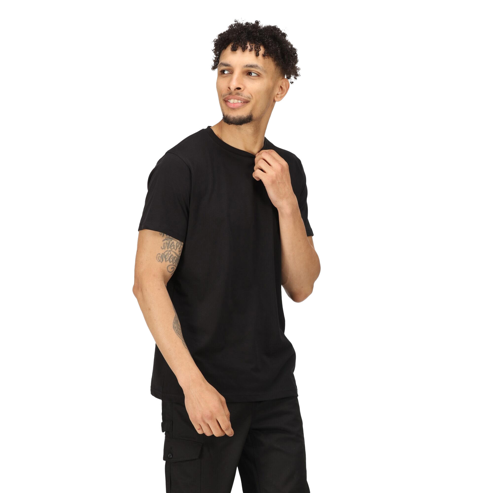 Mens Pro Cotton Soft Touch TShirt (Black) 3/5