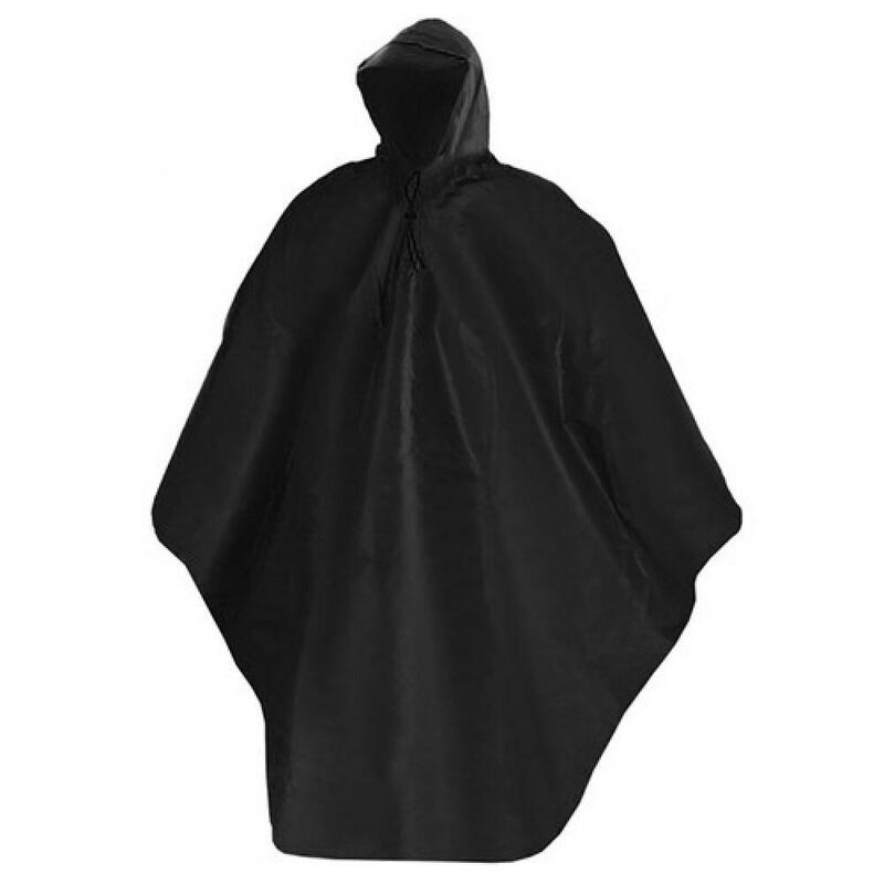 Poncho De Pluie Noir Taille Unique 130x115cm