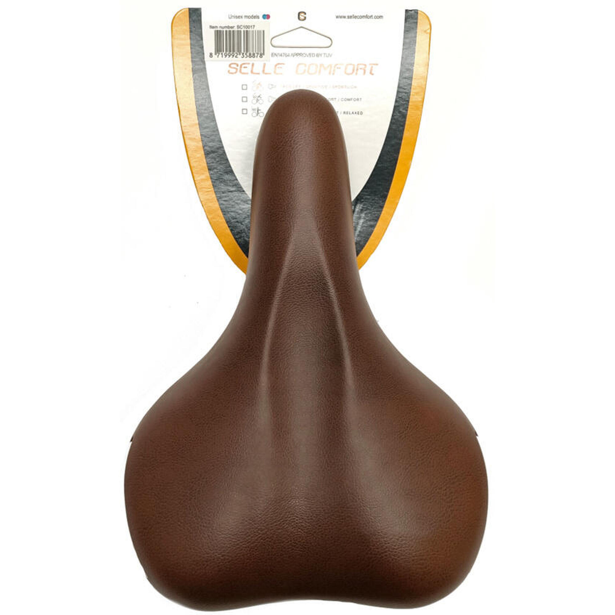 Selle Comfort City selle vélo ville unisexe marron
