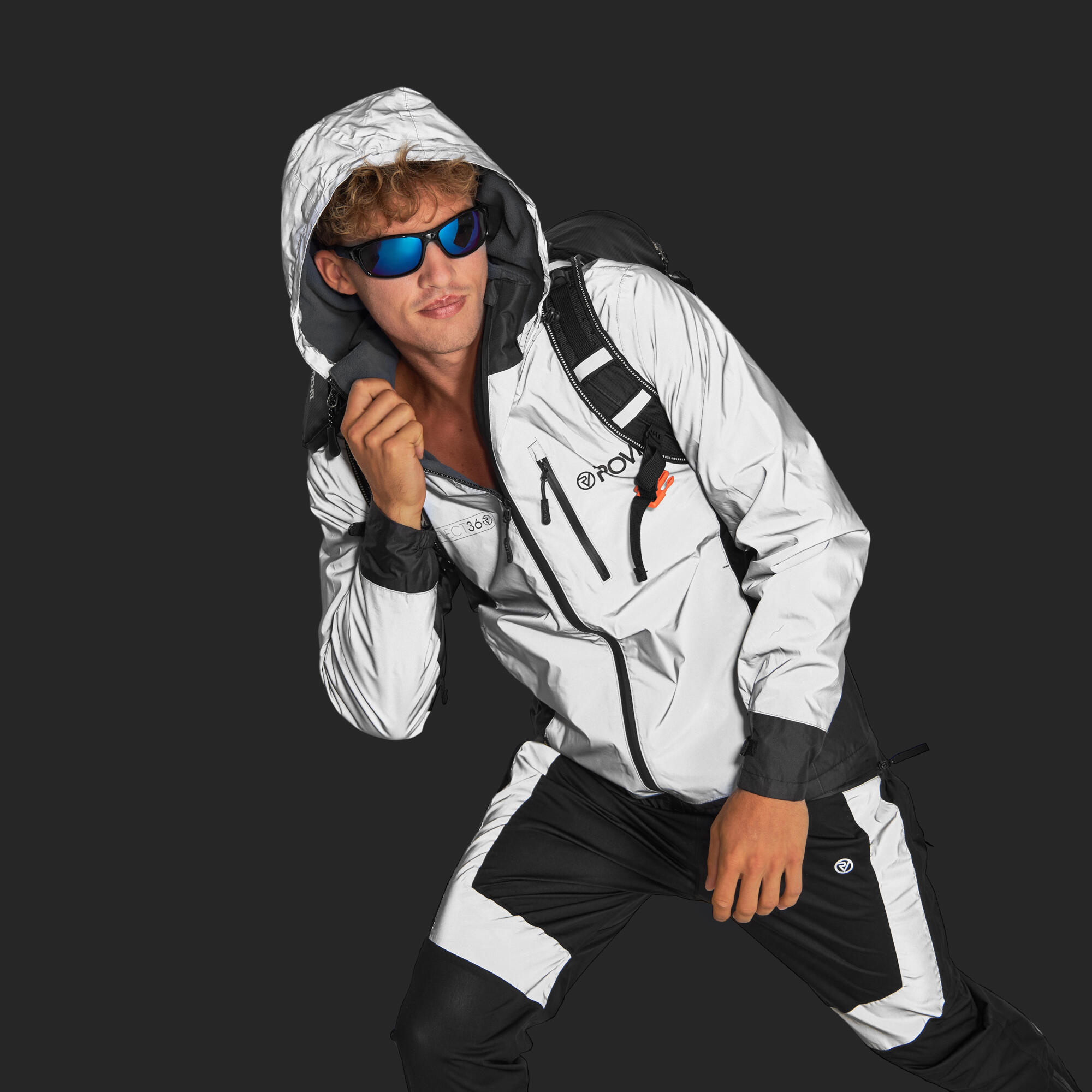 Proviz Men's REFLECT360 Fleece-Lined Reflective Waterproof Outdoor Jacket 7/8