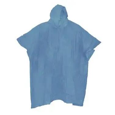 Blue rain poncho 125x126cm - One Size