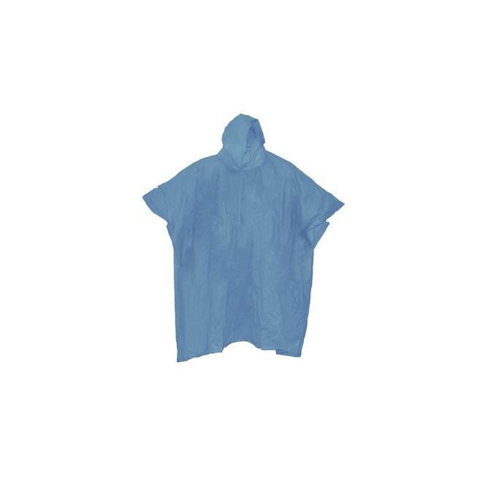 Poncho de pluie bleu 125x126cm - Taille unique