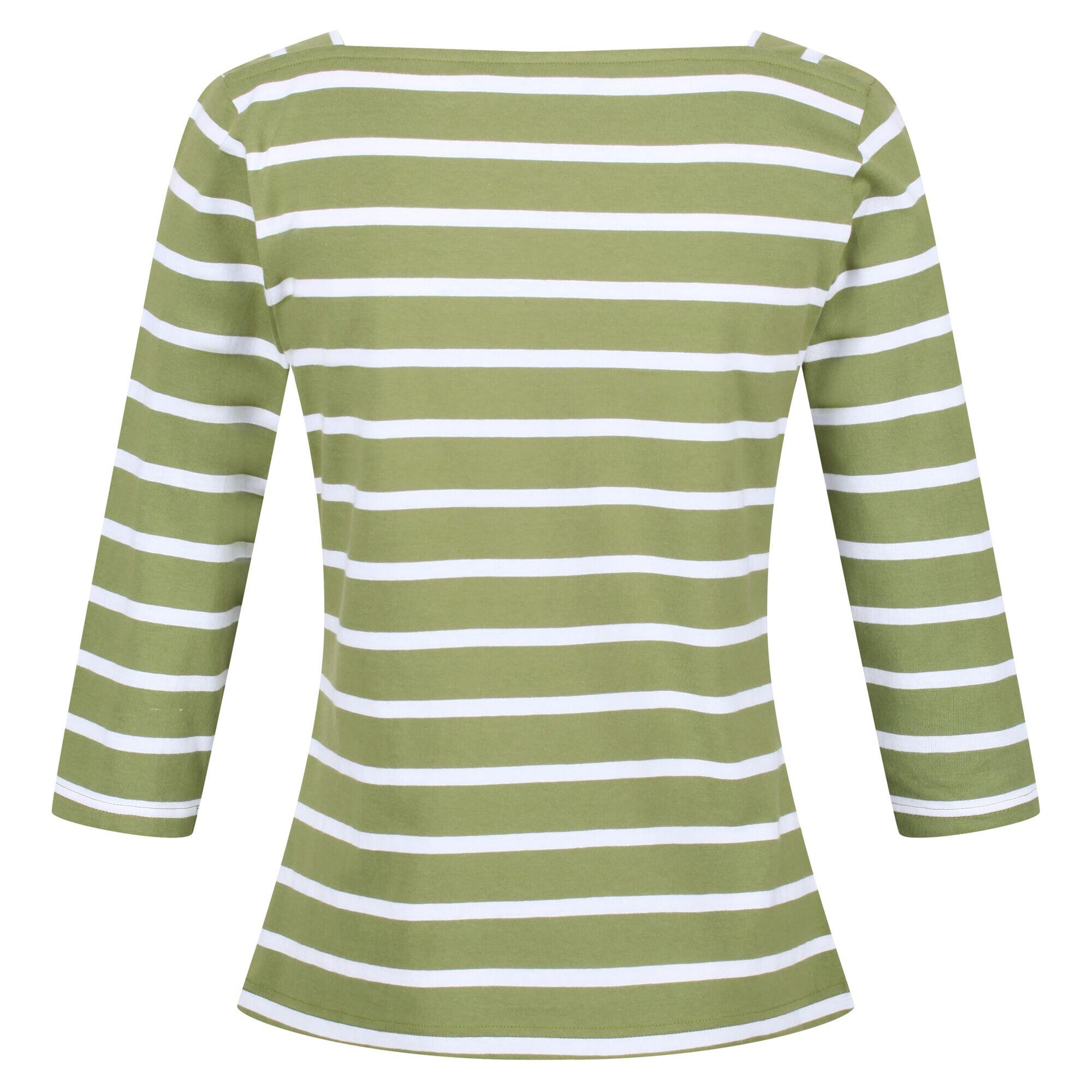 Womens/Ladies Polexia Stripe TShirt (Grape Leaf/White) 2/5