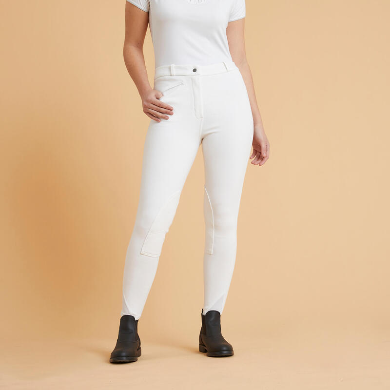 Seconde vie - Pantalon de concours équitation Femme - 100 blanc - TRÈS BON