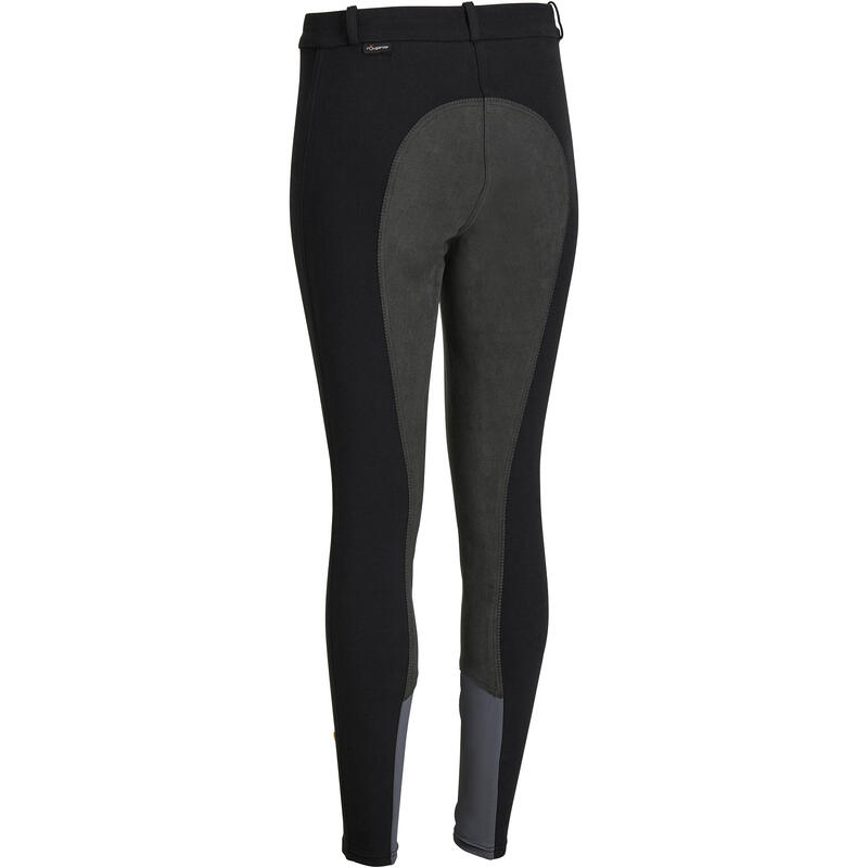 Seconde vie - Pantalon équitation fond de peau Femme - 180 noir - BON