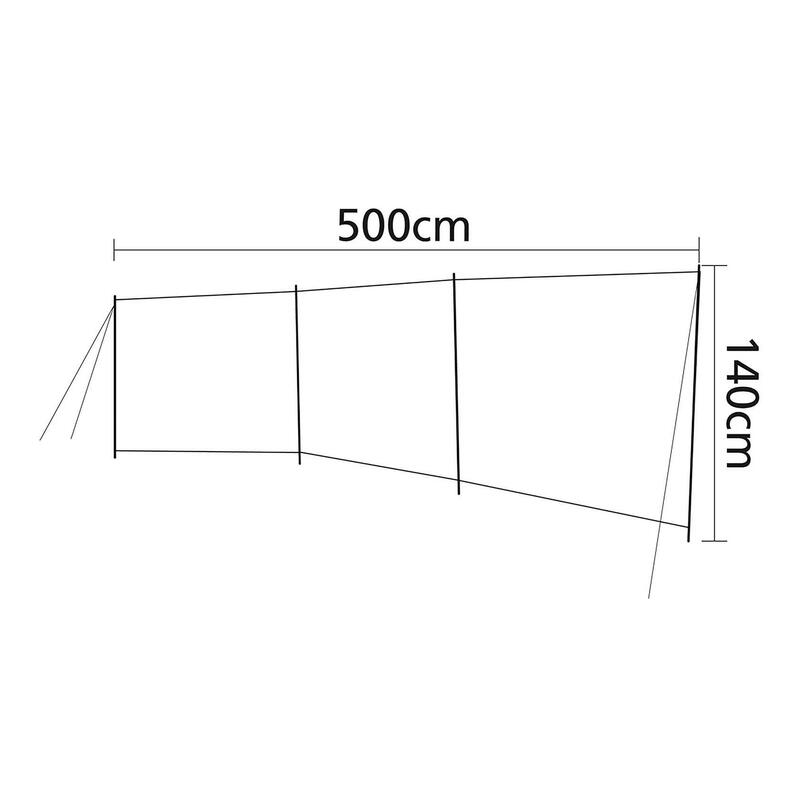 Paravent Solid 500x140 Camping XL Jardin Plage long grand