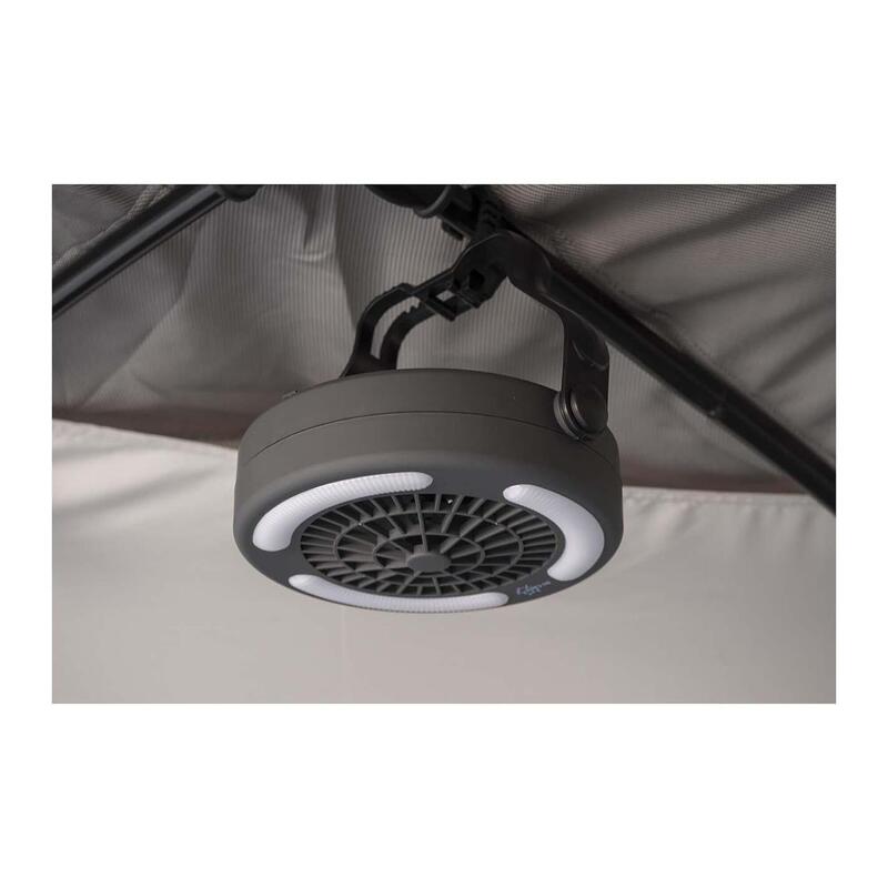 Bo-Camp Ventilator/hanglamp - 110 Lumen - Tentlamp - Grijs