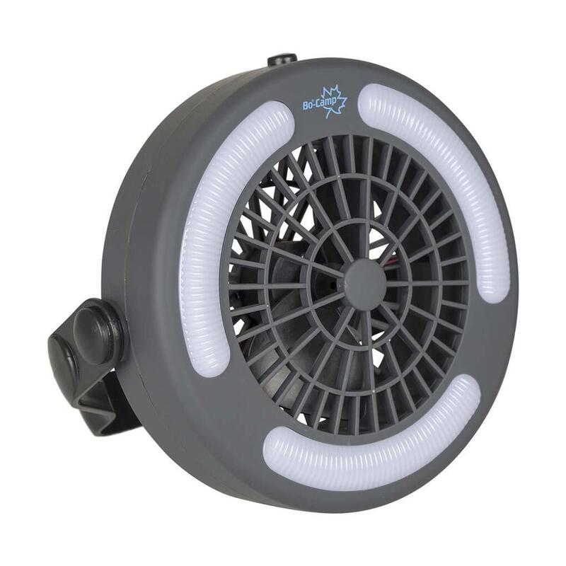 Bo-Camp Ventilator/hanglamp - 110 Lumen - Tentlamp - Grijs