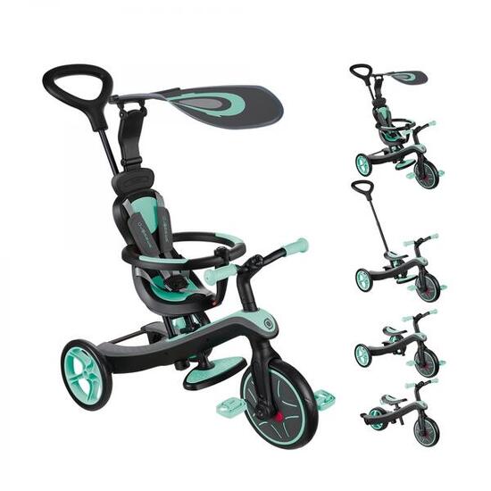 Tricycle évolutif pour bébé EXPLORER 4 en 1 - Vert Menthe