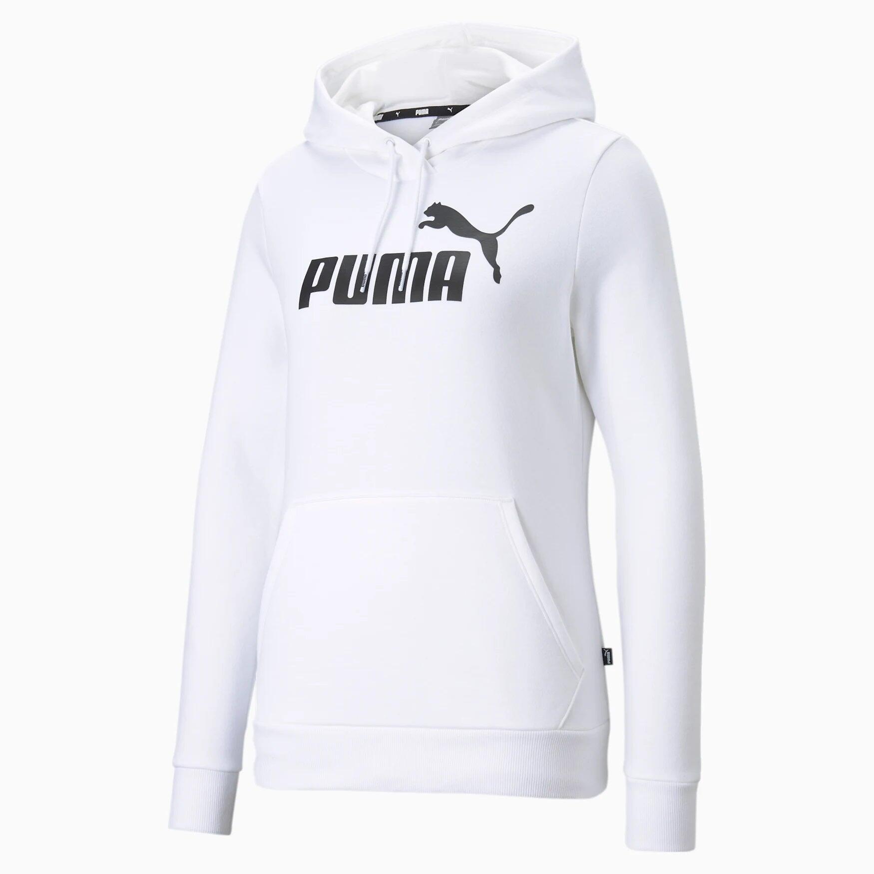 Felpa con cappuccio Essentials con logo da donna PUMA White 2/4