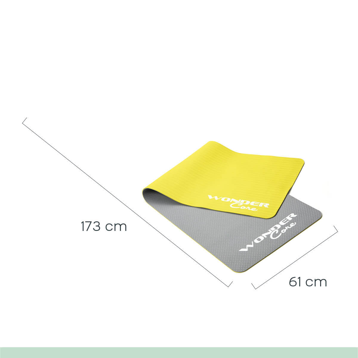 Wonder Core – Yoga Mat Tpe – Yellow/grey 5/5