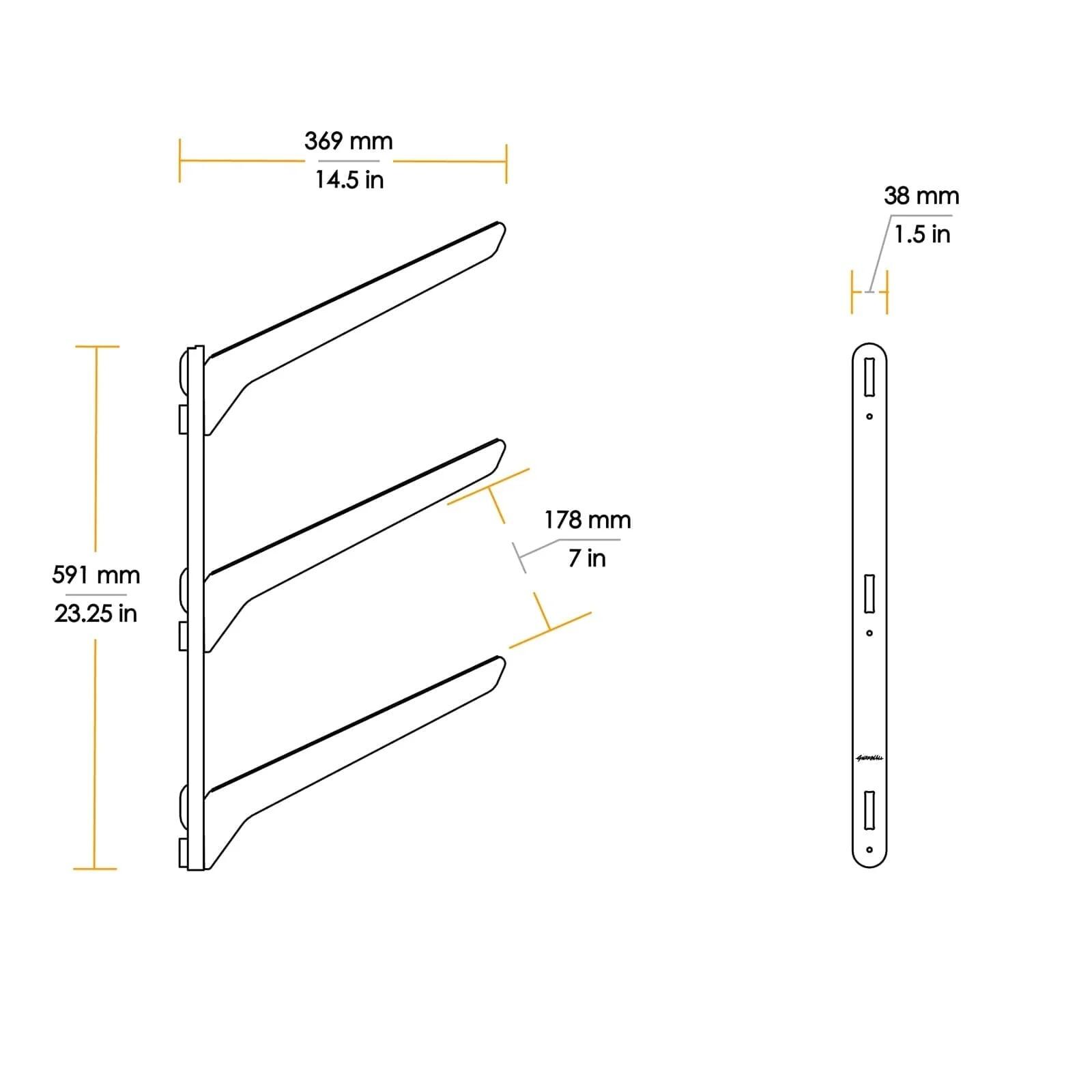Multirack Horizontale Wandhalterung für 3 Surfboards 4/4