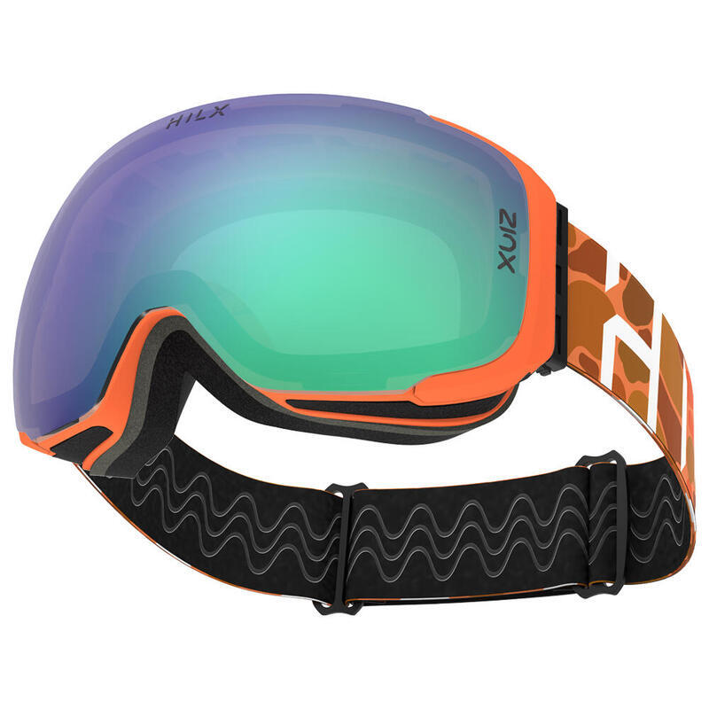 RECON Unisex  Anti-fog & Anti scratch Ski, Snow Goggles - Purple/Green/Orange