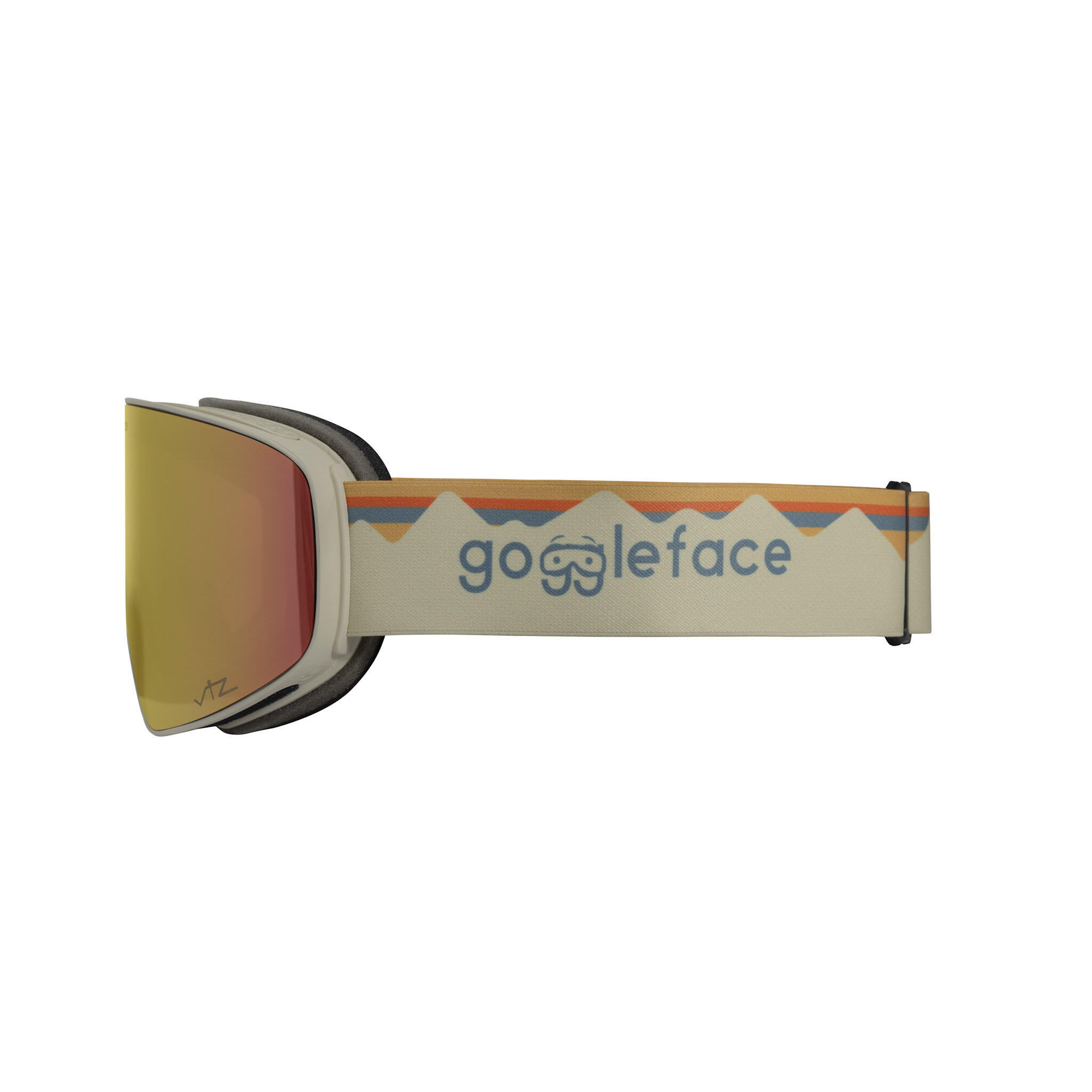 GOGGLEFACE Die Skibrille und Snowboardbrille "Goggleface Straight Line - RETRO