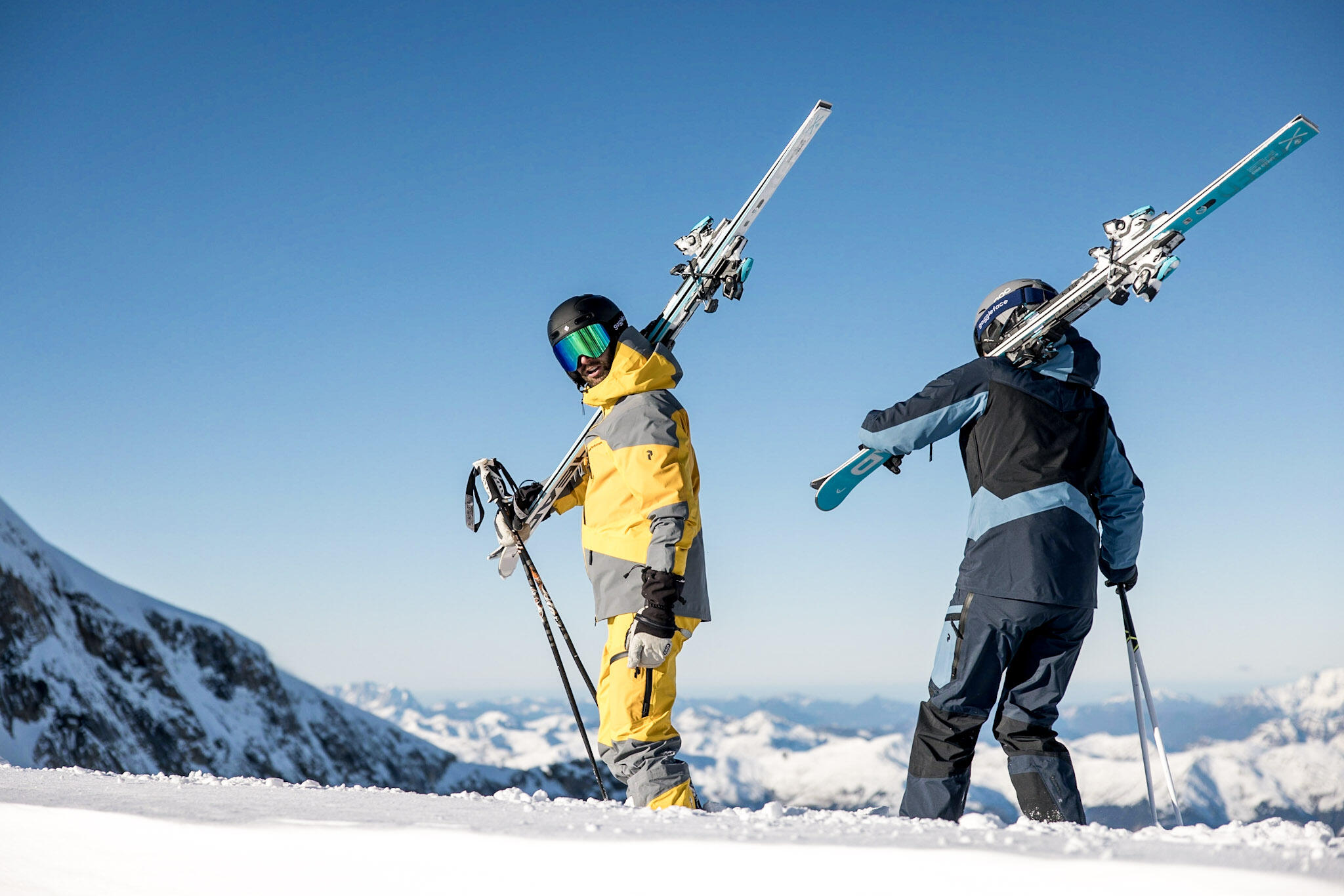 GOGGLEFACE Straight Line Ski- en snowboardbril - Zwart/Groen - Unisex 4/4