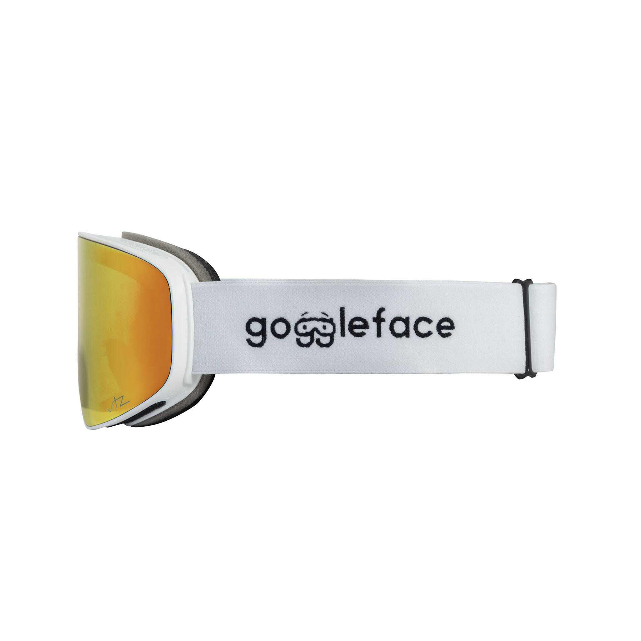 GOGGLEFACE Die Skibrille und Snowboardbrille "Goggleface Straight Line -  WEISS/ROT