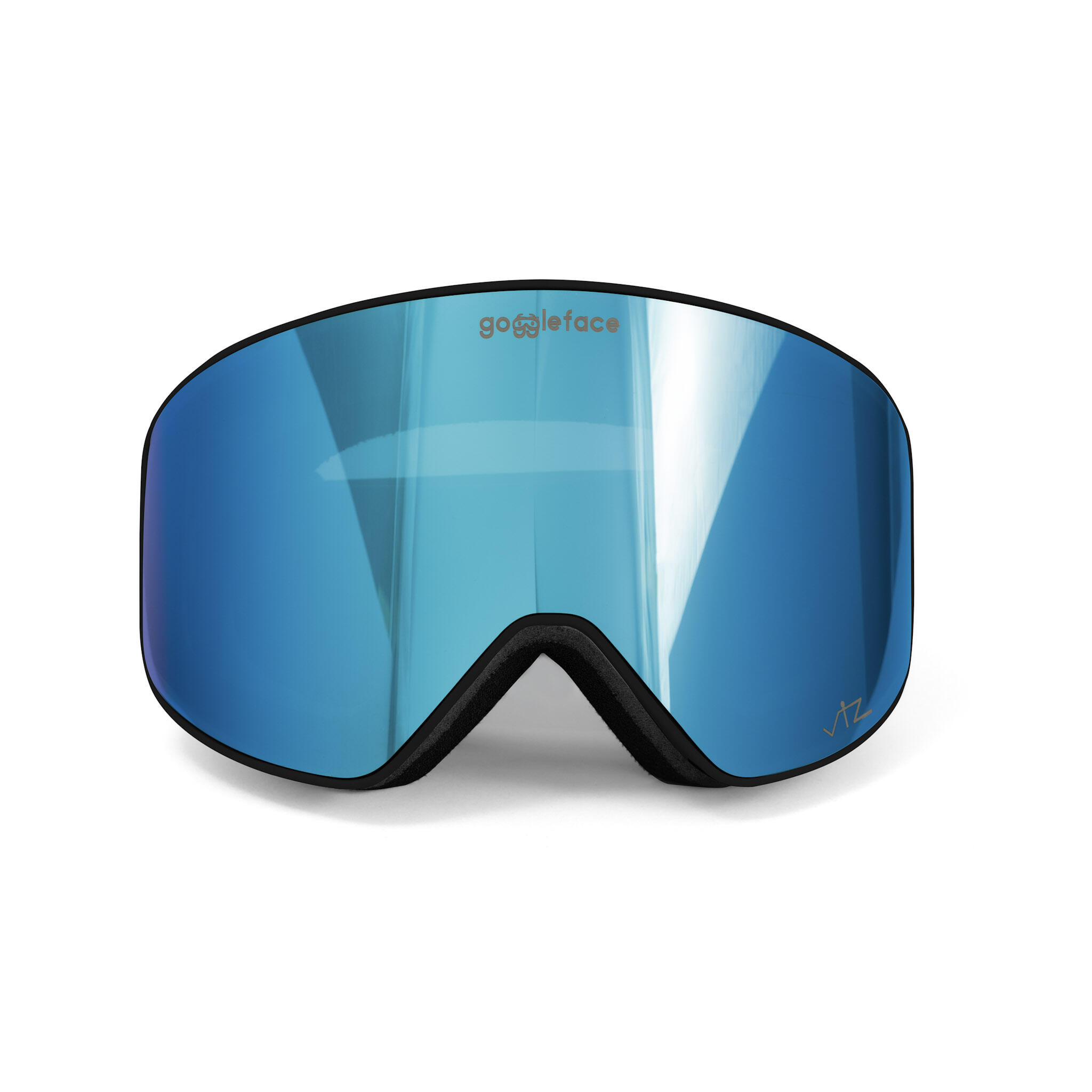 Goggleface Straight Line Skibrille – Schwarz/Blau – Unisex 2/4