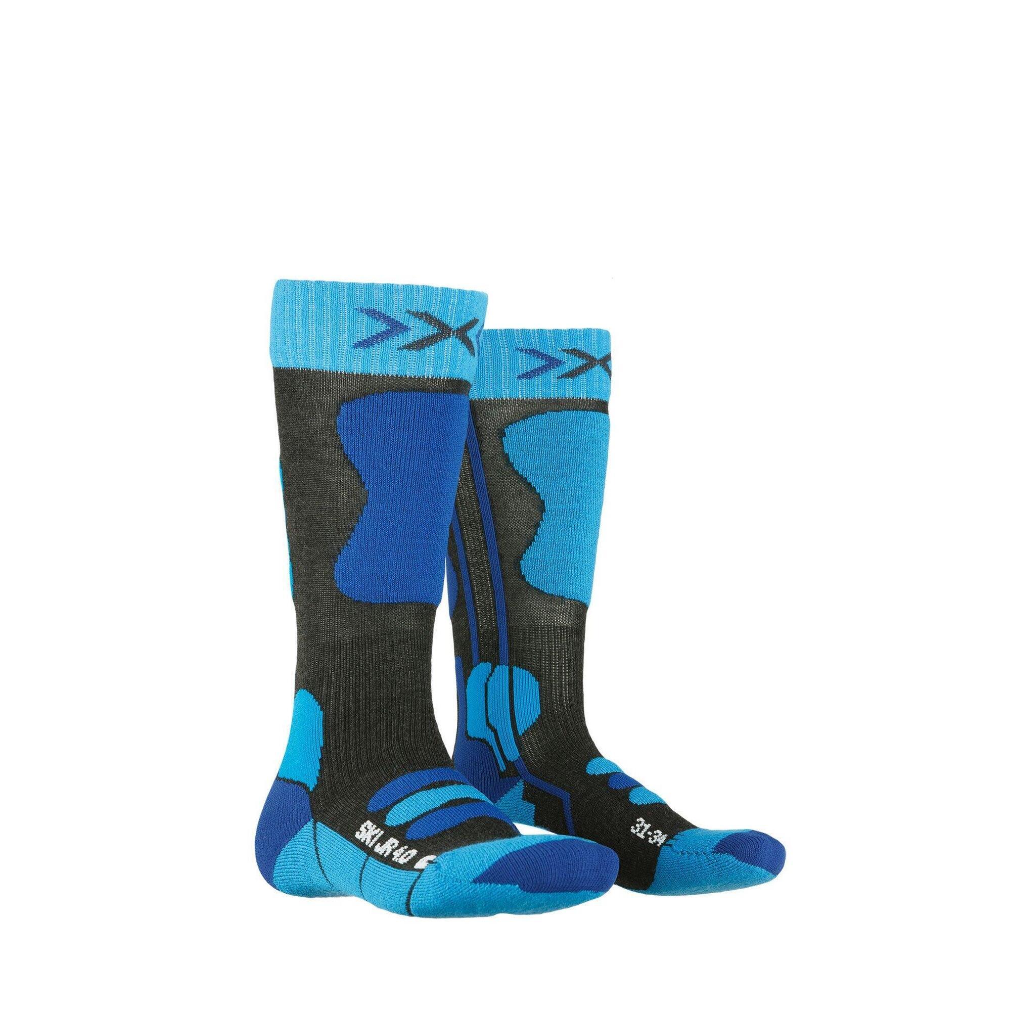 X-socks - X-socks Ski Junior - Chaussettes - Bleu|noir - Decathlon