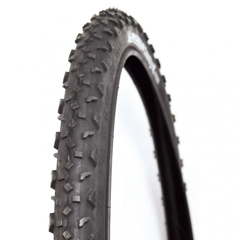 Cubierta MTB 26X1.95 Negro + 2 cámaras de Aire de 26 con válvula AV  (Gorda/Moto) / Neumático rígido MTB 26X1.95