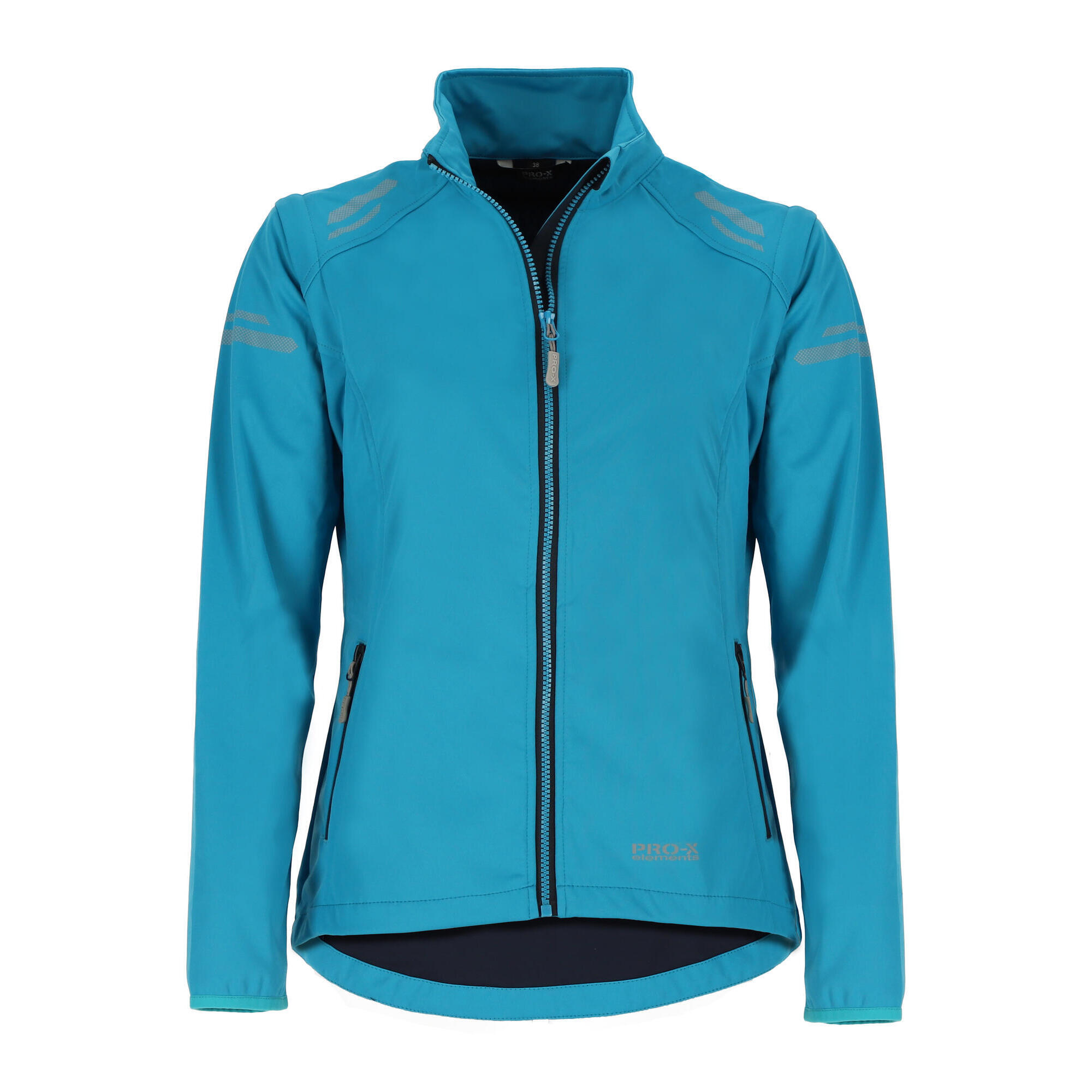 Pro-x Elements - Veste Softshell Multifonction Femme Hellen Turquoise Néon - Softshell - Bleu - Decathlon