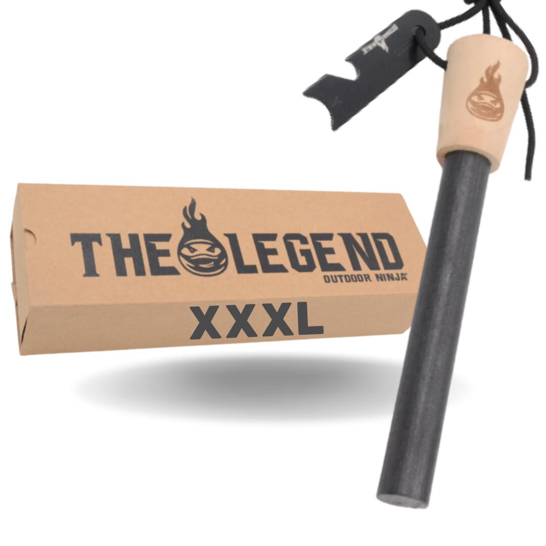 OUTDOOR NINJA XXXL Feuerstahl The Legend mit Multifunktionskratzer