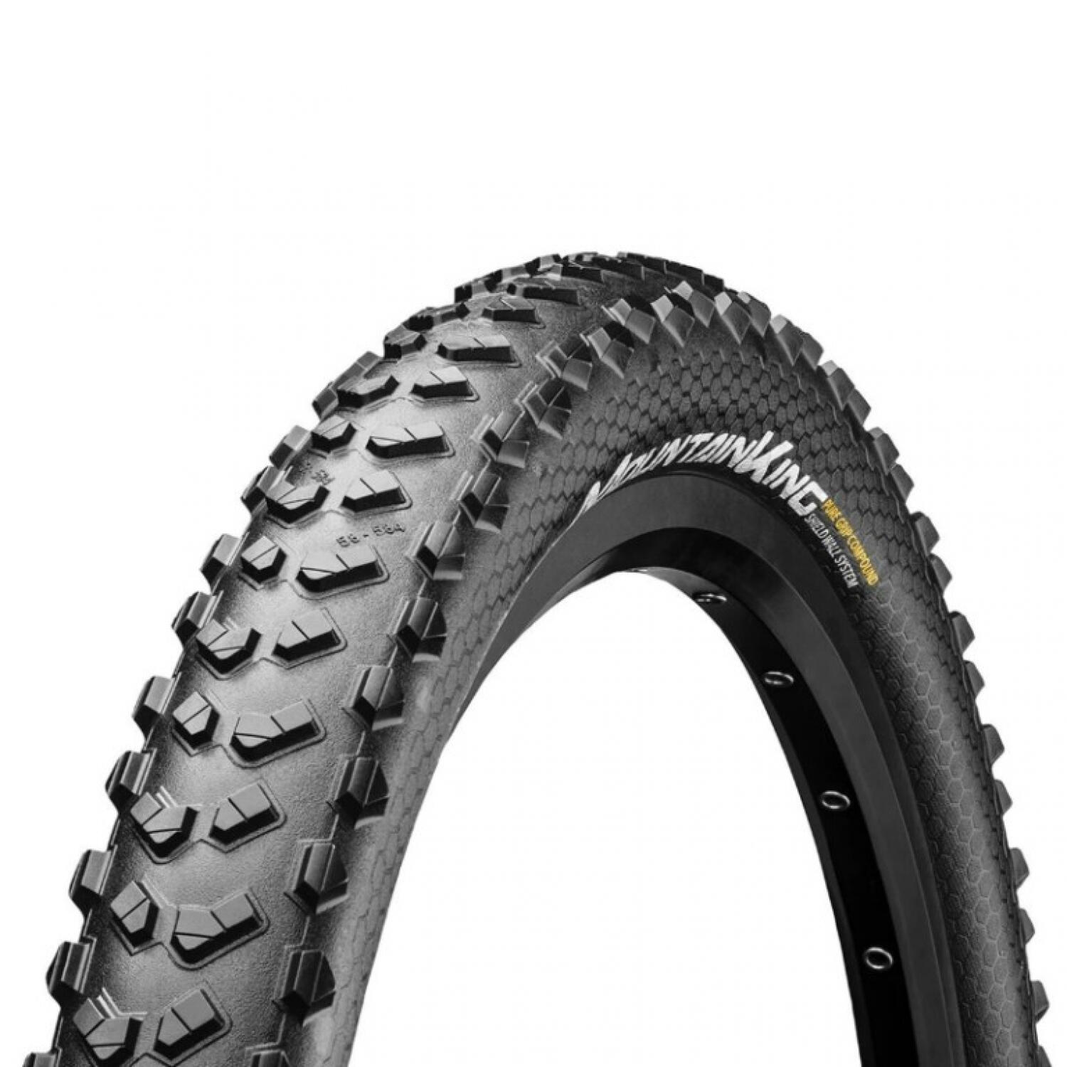 CONTINENTAL Mountain King ShieldWall Tyre-Foldable PureGrip Compound Black/Black 26 X 2.30