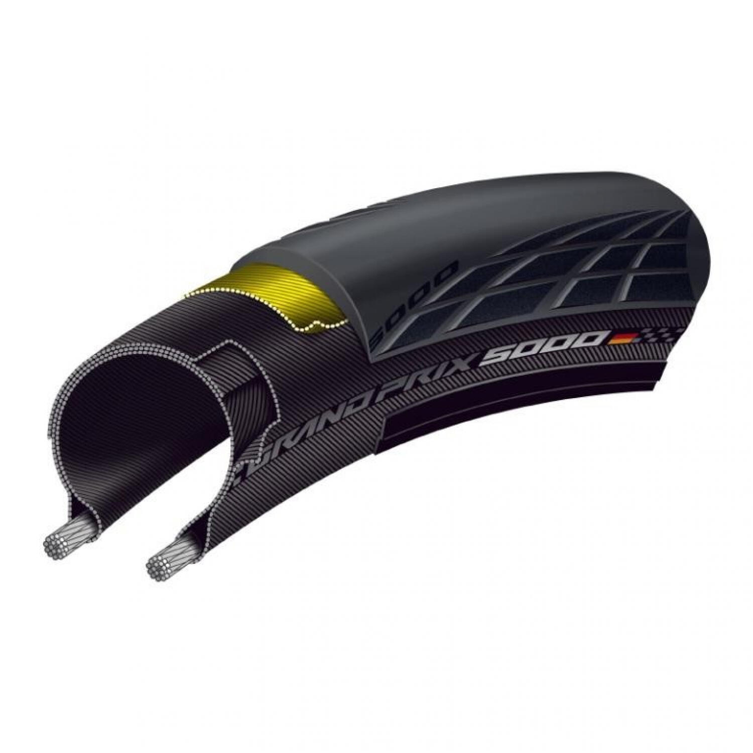 PNEU CONTI GRAND PRIX 5000 700x30C SOUPLE NOIR - 1018130000 - 4019238041972 2/7