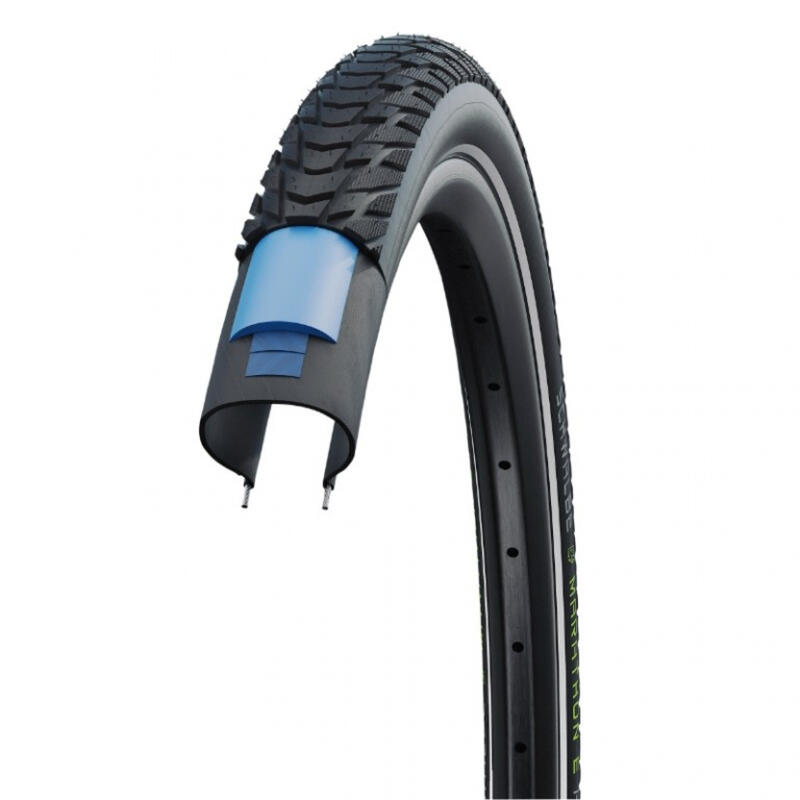 Schwalbe - Buitenband - Marathon E-Plus - 28 inch x 1.50 - Zwart Reflecterend