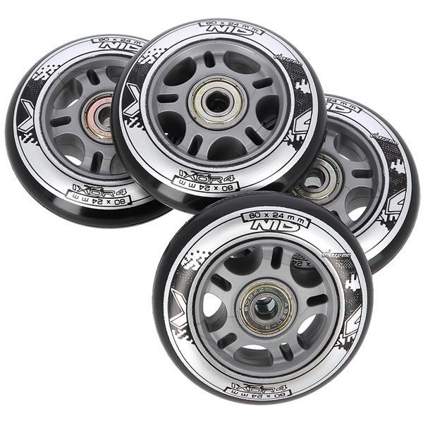 NILS EXTREME Sestava černých PU koleček 80x24 + ložiska Abec 9 Nils Extreme