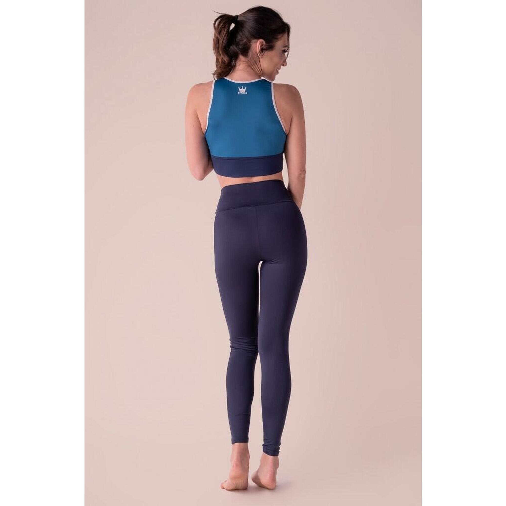 Legging Femme Fitness Taille haute, Ocean