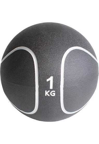 MEDECINE BALL CAOUTCHOUC NOIR ET GRIS | MUSCULATION | AU CHOIX DE 1KG À 10KG