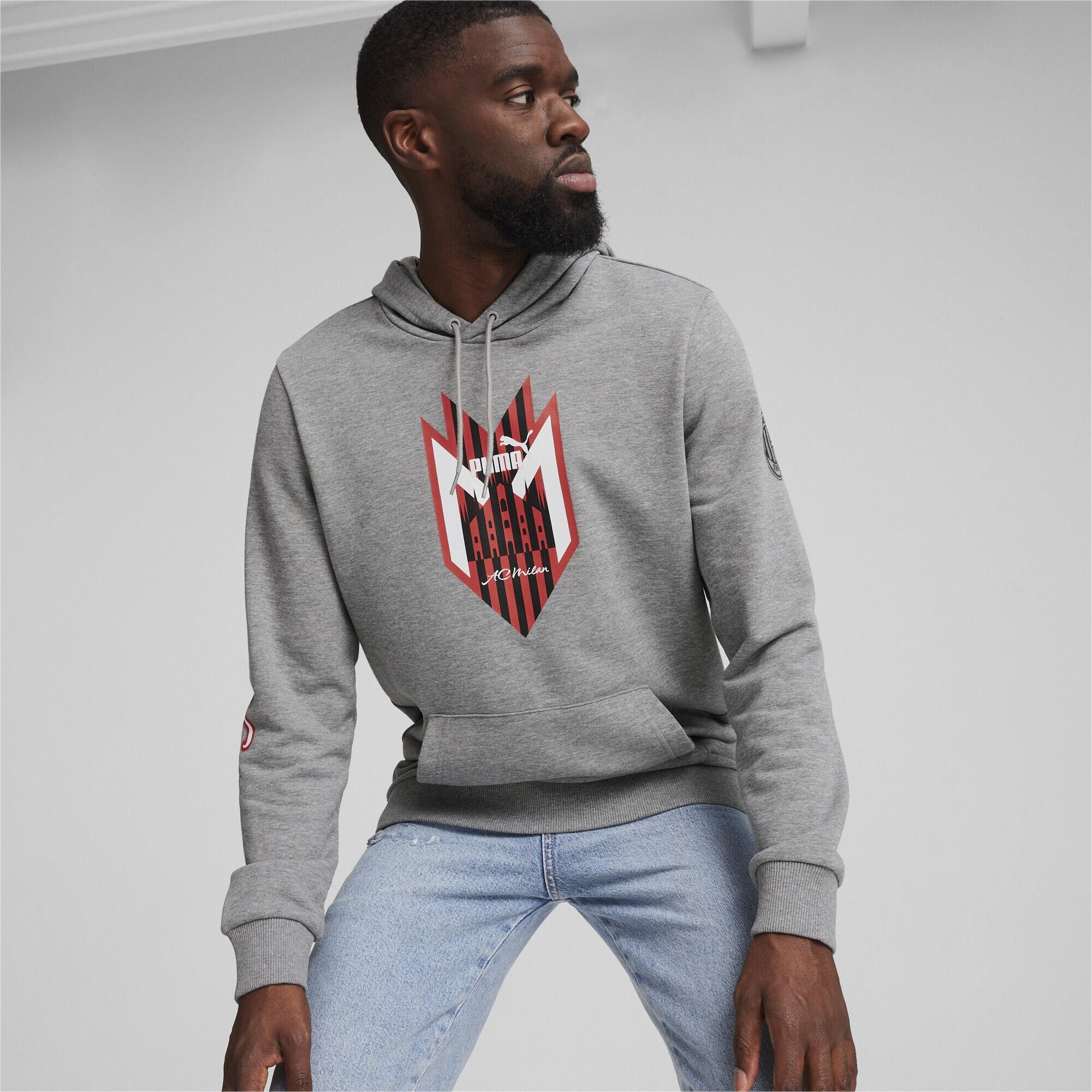 Hoodie Ftblicons AC Milan PUMA Medium Gray Heather 2/6