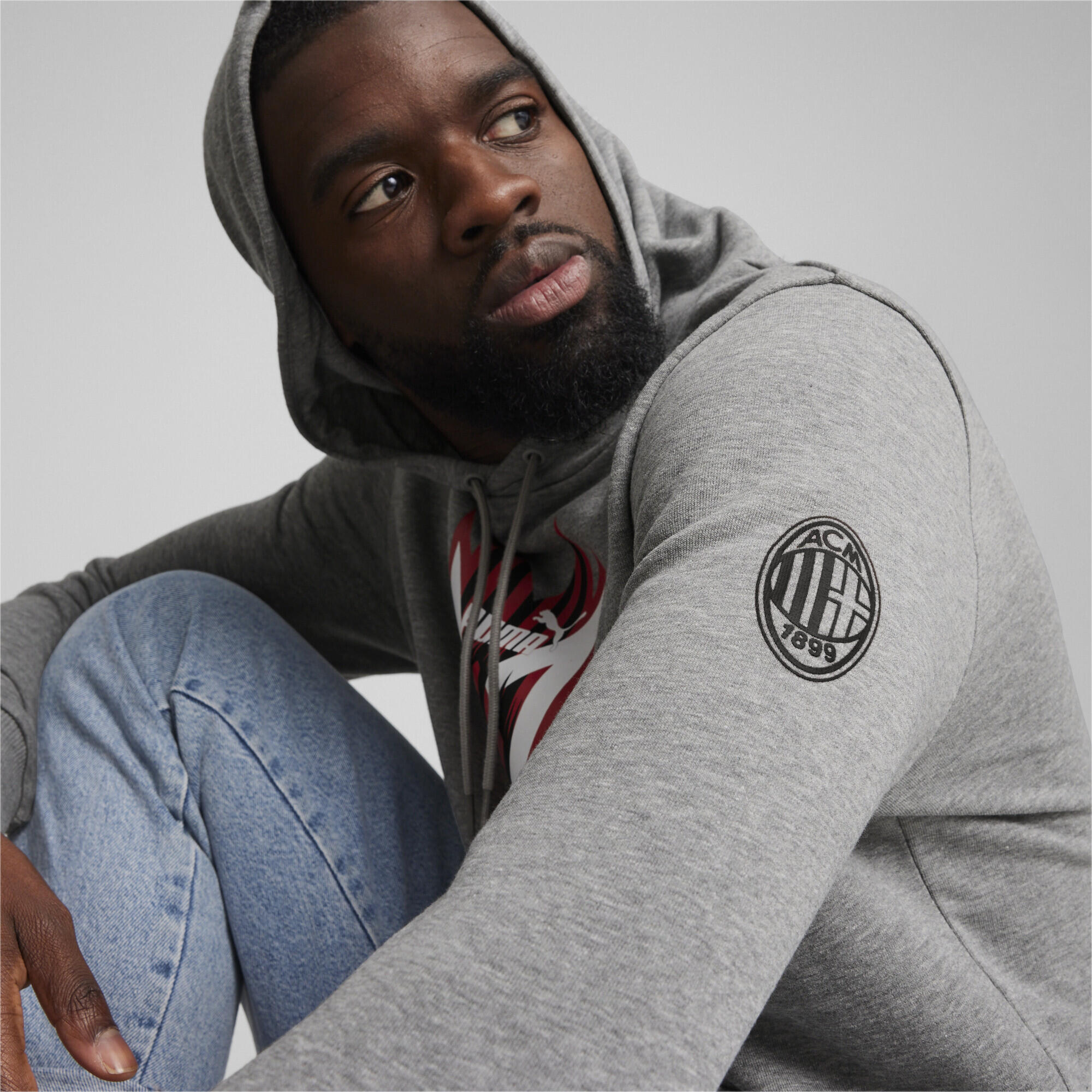 Hoodie Ftblicons AC Milan PUMA Medium Gray Heather 5/6
