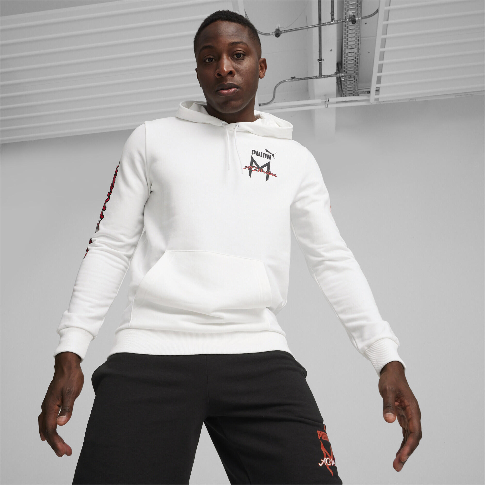 Felpa con cappuccio AC Milan Ftblicons PUMA White 2/6
