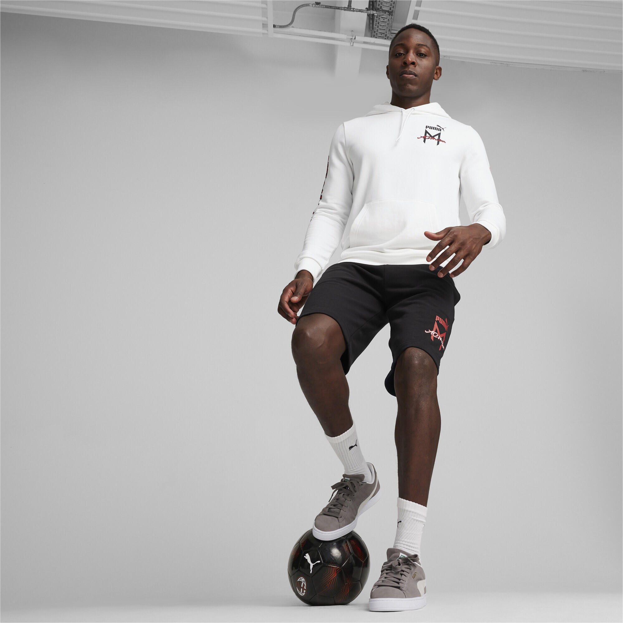Felpa con cappuccio AC Milan Ftblicons PUMA White 4/6