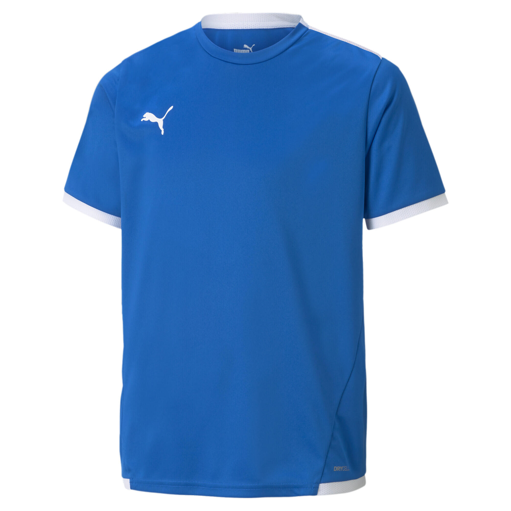 PUMA Fotbalový dres pro mládež PUMA Electric Blue Lemonade White