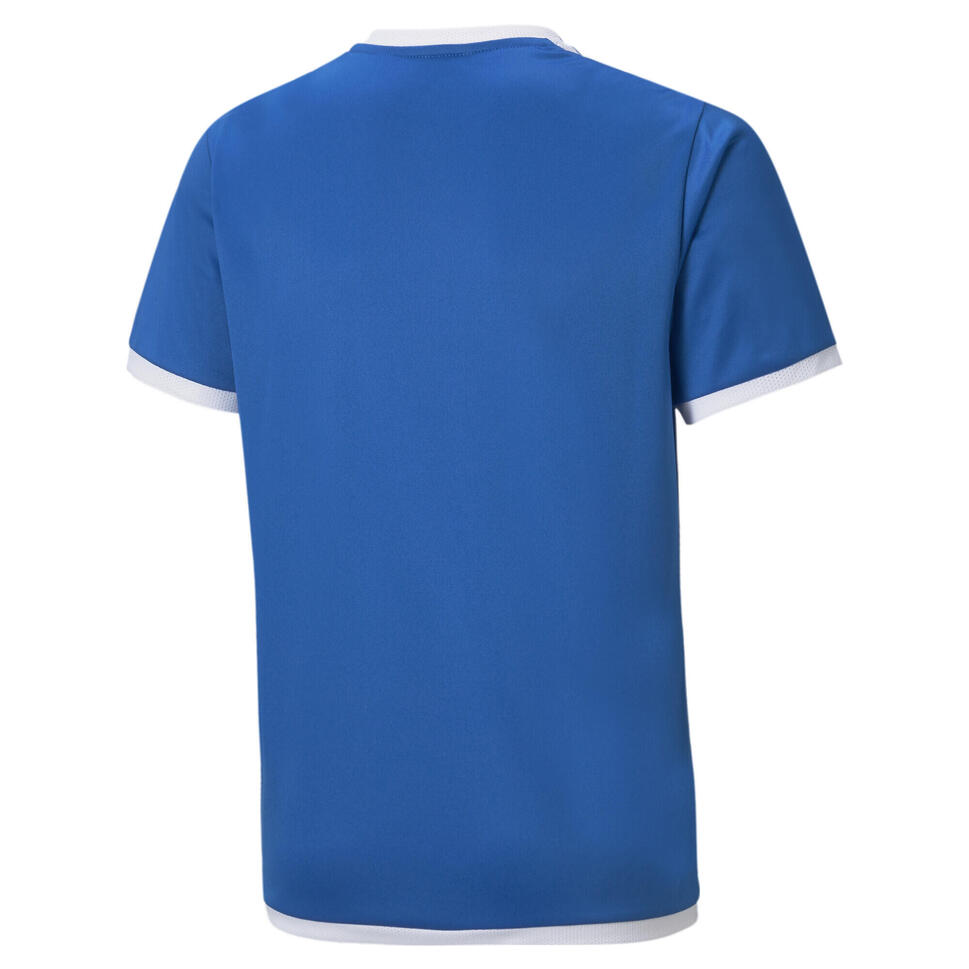Młodzieżowa koszulka piłkarska teamLIGA PUMA Electric Blue Lemonade White