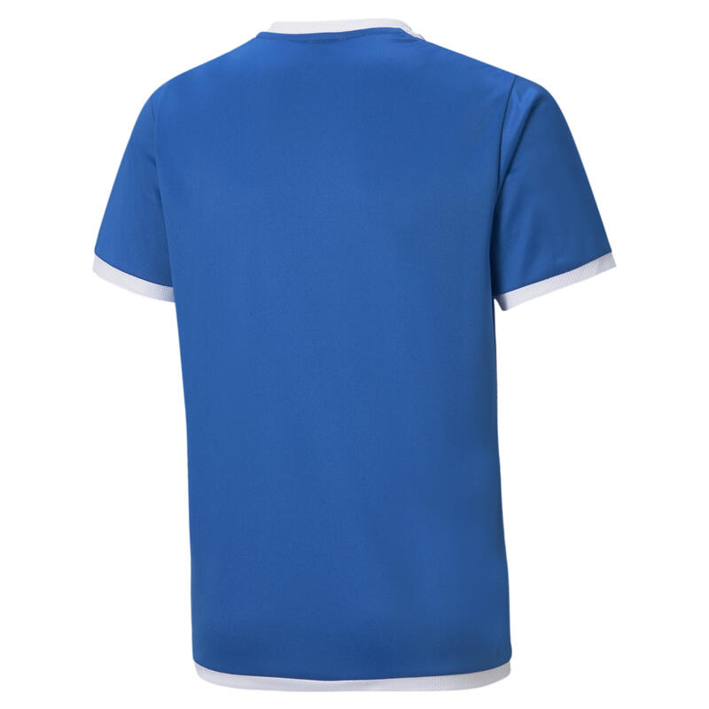 Tricou de fotbal teamLIGA pentru adolescenți PUMA Electric Blue Lemonade White