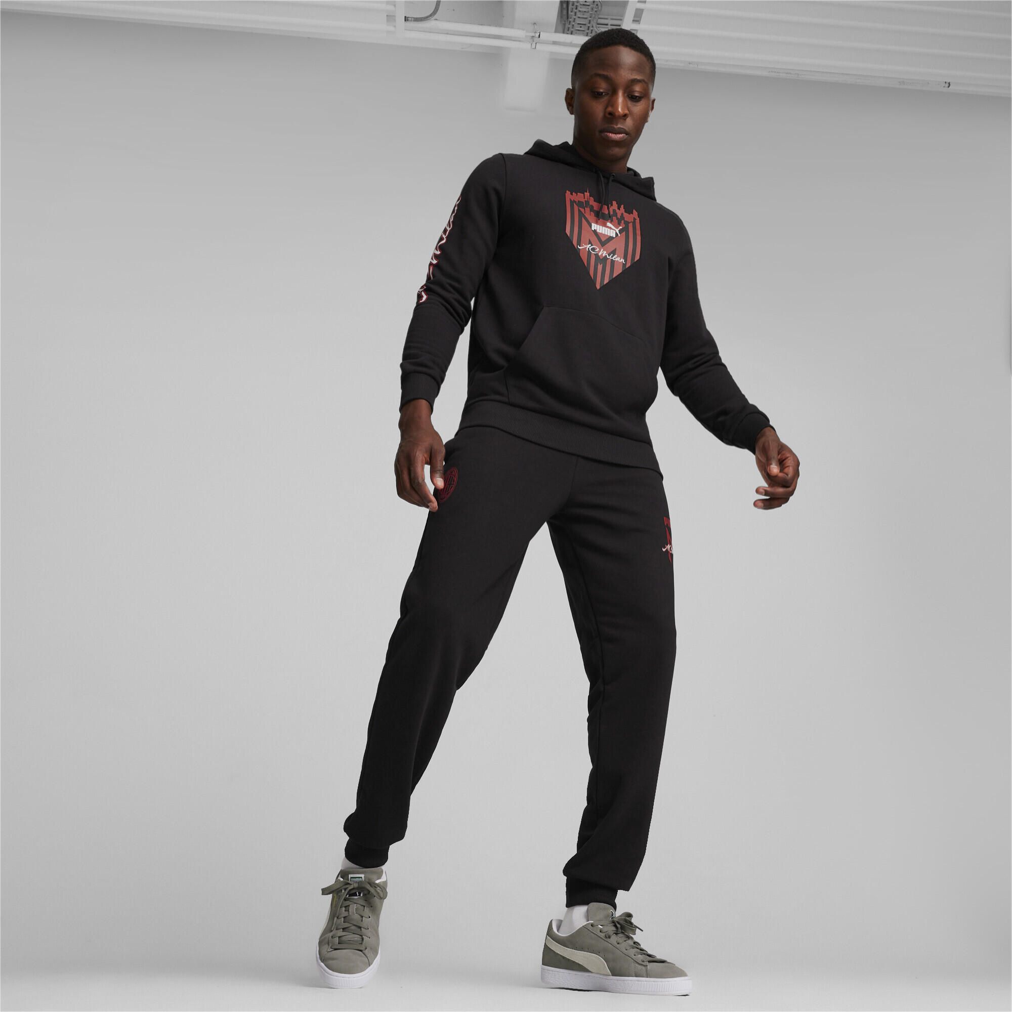 Felpa con cappuccio AC Milan Ftblicons PUMA Black 5/6