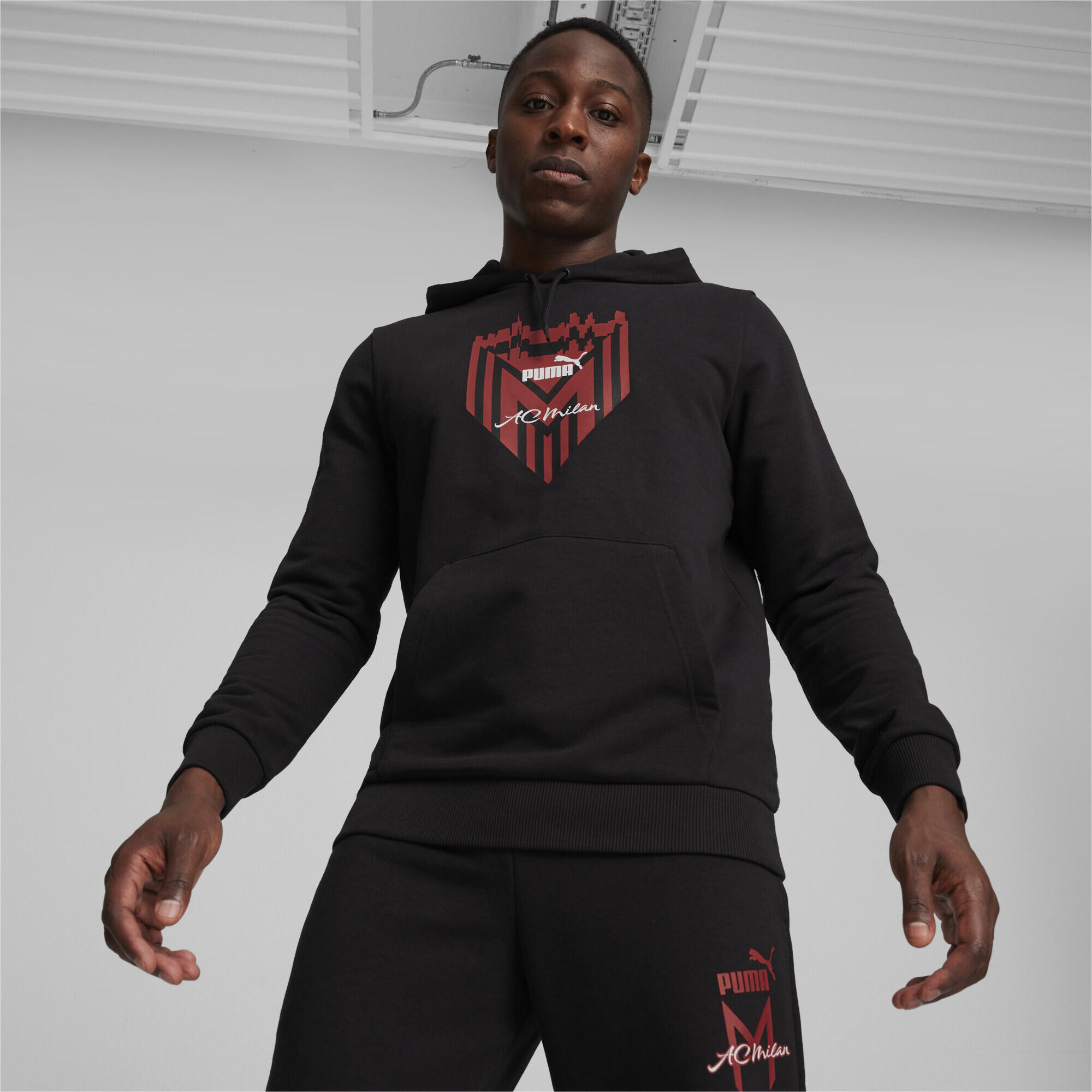 Felpa con cappuccio AC Milan Ftblicons PUMA Black 2/6