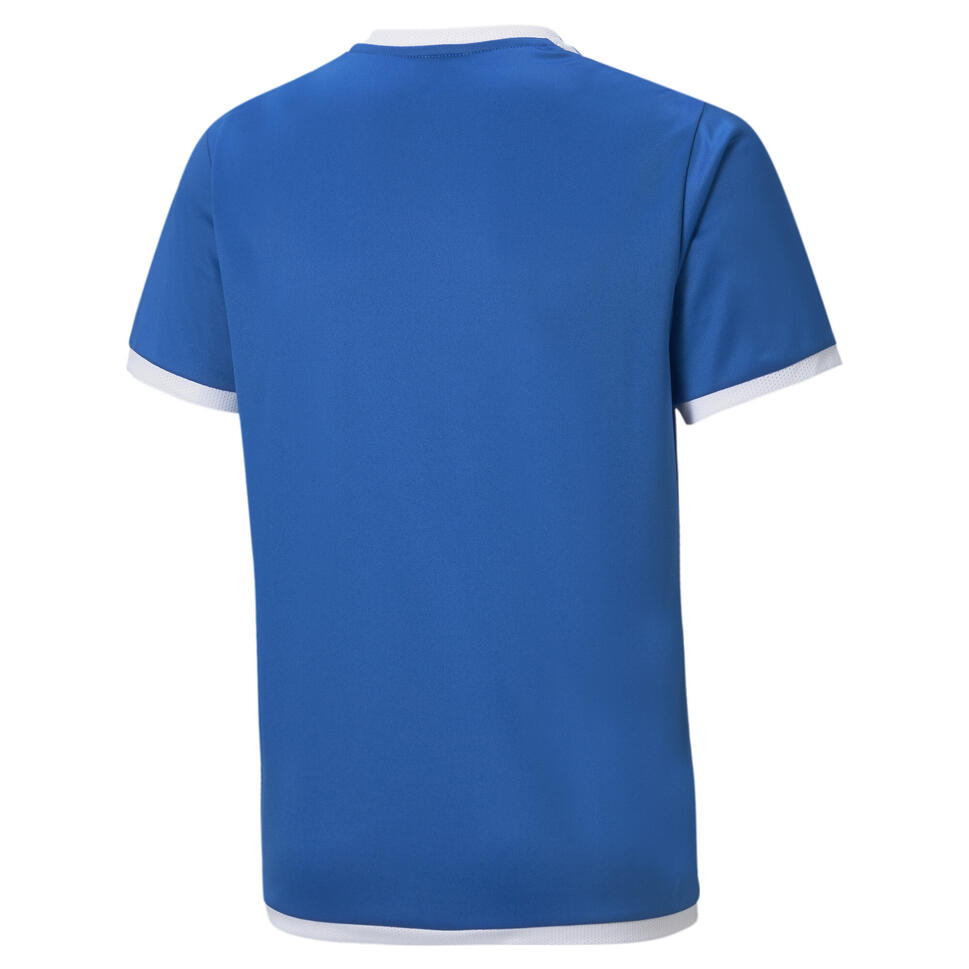 Młodzieżowa koszulka piłkarska teamLIGA PUMA Electric Blue Lemonade White