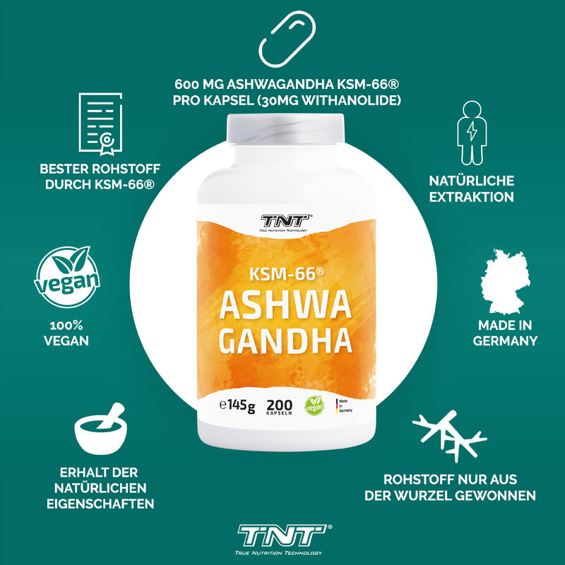 TNT Ashwagandha KSM-66® (200 Kapseln)