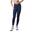 Effortless High V-Waist Cropped Petite Sports Leggings-Blue