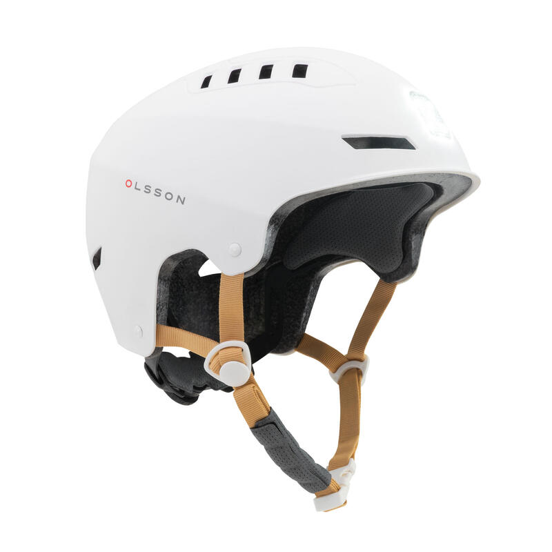 Casco con luz Urban Light Blanco S-L (51-58cm) Patinete skate Patines bicicleta